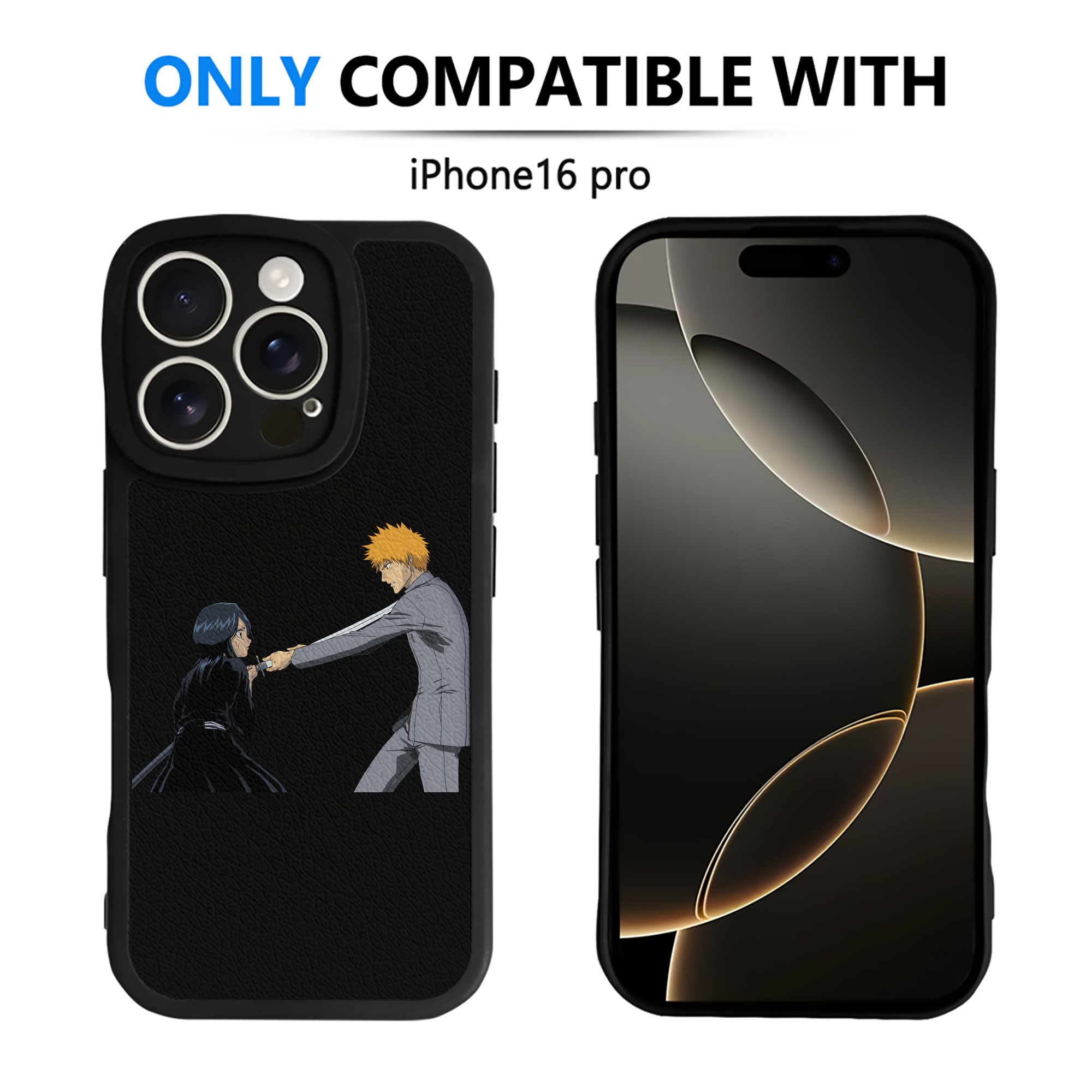 （画像用） ブリーチ 朽木ルキア BLEACH Kuchiki Rukia 【iPhone 16シリーズ対応】シリコンスマホケース（レザー調） 材質：シリコン